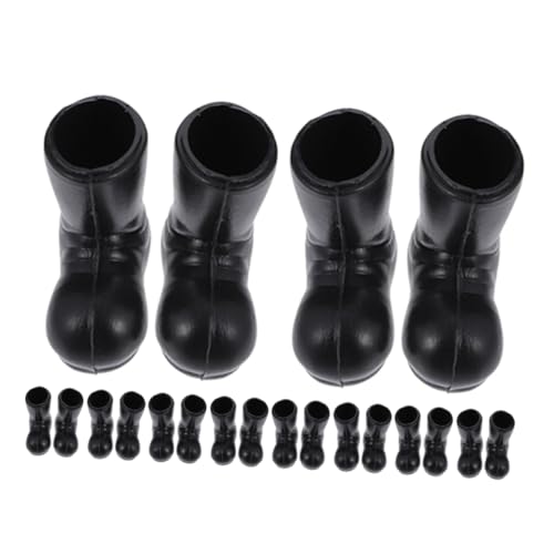 Mipcase 10 Paare Mini Weihnachtsstiefel aus Miniatur Weihnachtsmann Schuhe Dekorative Mini Stiefel Figuren für Puppenhaus Kindgerechte Weihnachtsdeko Zubehör Langlebig und Detailreich von Mipcase