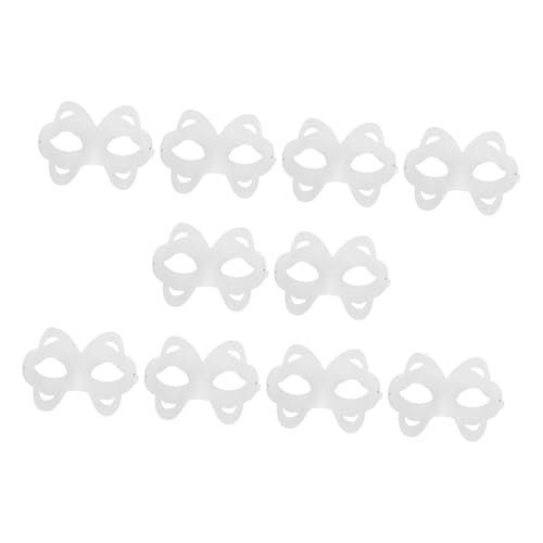 Mipcase 10Stücke DIY Weiße Papiermasken Unbemalt für Basteln Cosplay Halloween Partys Leicht und Tragbar für Kreative Projekte Vielseitige Verwendungsmöglichkeiten von Mipcase