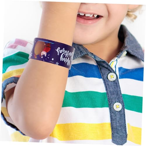 Mipcase 12 Stück Teiliges PVC Weihnachts Snap Armbänder mit Niedlichen Cartoon Motiven Leichte Hautfreundliche Xmas Wristbands für Partydeko Accessoire für Weihnachts und Silvesterfeiern von Mipcase