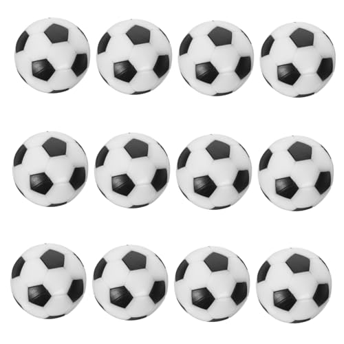Mipcase 12 Stück Tischfußball Ersatzfußballbälle Tischplatte Mini-Kickerbälle Tischbälle Fußballspielzeug tischfussballtisch Table Soccer Tischspiel Fußballbälle Miniatur-Fußbälle Black von Mipcase