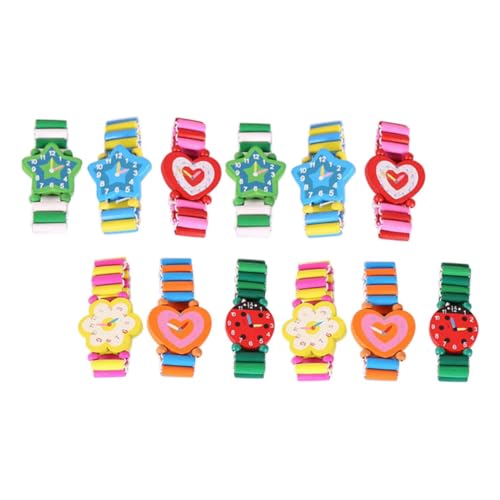Mipcase 12Stücke Teiliges Holzspielzeuguhren für Niedliche Cartoon Armbanduhr Leicht Tragbar Kreative Partygeschenke Langlebig Kinderfreundlich Mipcase 12Stücke Teiliges Holzspielzeuguhren für Niedliche Cartoon Armbanduhr Leicht Tragbar Kreative Partygeschenke Langlebig Kinderfreundlich von Mipcase