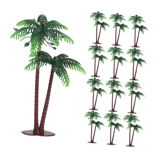 Mipcase 15Stücke Künstliche Kokospalmen Kunststoff Hohe für Kuchen Aquarien und Partys Langlebig und Realistisch für Garten und Strandthemen von Mipcase