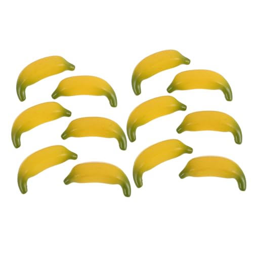 Mipcase 15Stücke Künstliche Mini Bananen Realistische Plastikrippen für Dekoration Puppenhaus Zubehör Party Requisiten Heim und Küchenaccessoires Mit Authentischem Duft und Kompakt von Mipcase