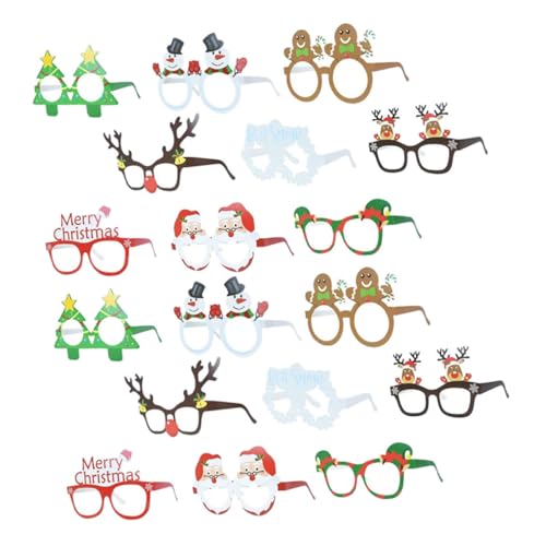 Mipcase 18 Stück Teiliges Weihnachtsbrillen aus Papier Leichte Foto Requisiten mit Weihnachtsmann Schneemann Weihnachtsbaum Motiven Partyzubehör für Erwachsene und Festliche Mipcase 18 Stück Teiliges Weihnachtsbrillen aus Papier Leichte Foto Requisiten mit Weihnachtsmann Schneemann Weihnachtsbaum Motiven Partyzubehör für Erwachsene und Festliche von Mipcase