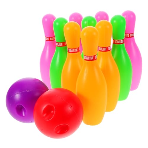 Mipcase 1Satz Bowling Set Pins Bälle für Indoor Outdoor Interaktives Hand Auge Koordination und Motorischen Fähigkeiten von Mipcase