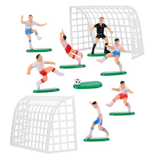 Mipcase 1Satz Fußballmannschaft Figuren Kuchendekoration Kreative Tortendeko für Fußballtorten mit Spielern und Schiedsrichter für Feiern und Partys von Mipcase