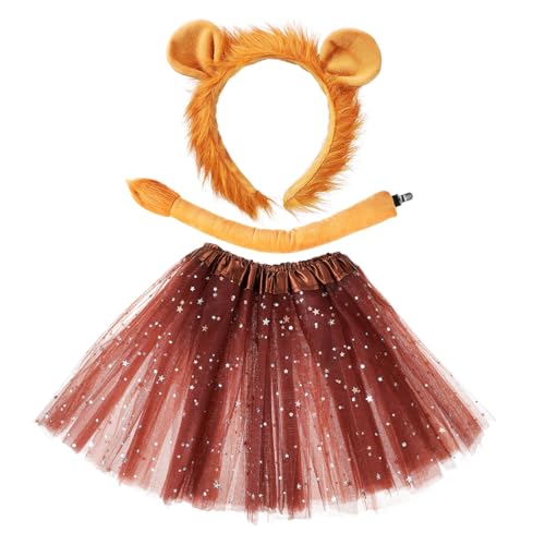 Mipcase 1Satz Löwenkostüm Set für Teiliges Cosplay Zubehör mit Stirnband und Tutu Rock Karneval Fasching und Halloween Mipcase 1Satz Löwenkostüm Set für Teiliges Cosplay Zubehör mit Stirnband und Tutu Rock Karneval Fasching und Halloween von Mipcase