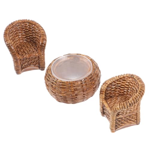 Mipcase 1Satz Miniaturmöbel Set für Puppenhäuser Teiliges Set aus Rattan Stuhl und Dekorative Möbel für DIY Miniaturhäuser Nachbildung für Rollenspiele und Sammlungen Mipcase 1Satz Miniaturmöbel Set für Puppenhäuser Teiliges Set aus Rattan Stuhl und Dekorative Möbel für DIY Miniaturhäuser Nachbildung für Rollenspiele und Sammlungen von Mipcase