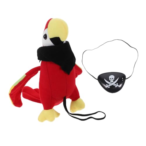 Mipcase 1Satz Piratenpapagei Kostümzubehör Teiliges Plüschspielzeug mit Augenklappen und Schwarzem Schal Cosplay für Halloween und Piratenpartys und Erwachsene Mipcase 1Satz Piratenpapagei Kostümzubehör Teiliges Plüschspielzeug mit Augenklappen und Schwarzem Schal Cosplay für Halloween und Piratenpartys und Erwachsene von Mipcase