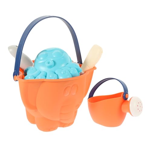 Mipcase 1Satz Sandspielzeug für Kleinkinder Teiliges Strandspielzeug mit Eimer und Förmchen Sommer Am Strand Sandkasten Farbenfrohe Designs von Mipcase