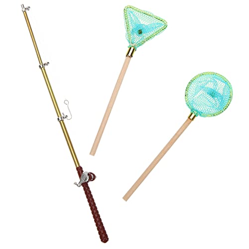 Mipcase 1Satz Stangenmodell Exquisites Mini Fishing Pole Dekorationszubehör für Puppenhäuser und Mikrolandschaften Langlebig und Kreativ für Verschiedene von Mipcase