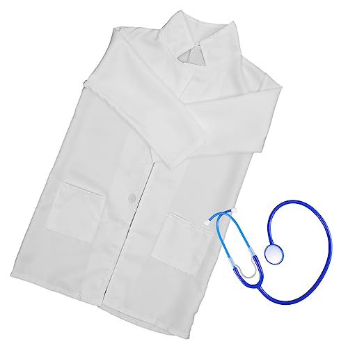 Mipcase 1Satz Weißer Arztkittel mit Simulation Laborkostüm für Rollenspiele Cosplay Bühnenauftritte Perfektes für Kleine Wissenschaftler Mipcase 1Satz Weißer Arztkittel mit Simulation Laborkostüm für Rollenspiele Cosplay Bühnenauftritte Perfektes für Kleine Wissenschaftler von Mipcase