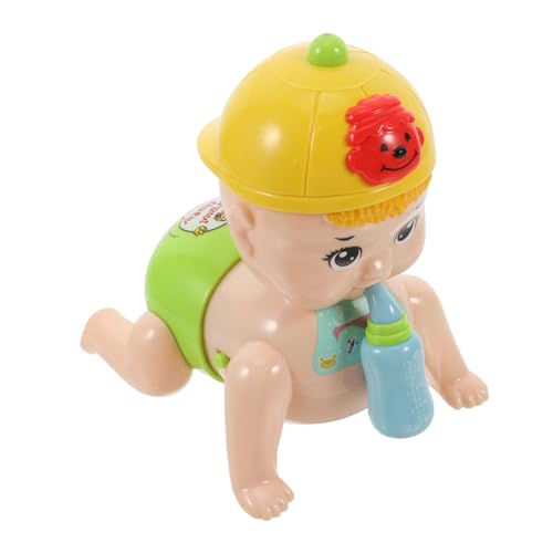 Mipcase 1Stück Kriechende Babypuppe mit Musik und Lichtern Kreatives für Kleinkinder Elektrisches ohne Batterie Fördert Geräuscherkennung Gelb Mipcase 1Stück Kriechende Babypuppe mit Musik und Lichtern Kreatives für Kleinkinder Elektrisches ohne Batterie Fördert Geräuscherkennung Gelb von Mipcase