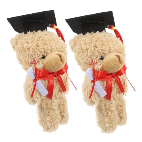 Mipcase 2stücke Plüsch Bär Mit Abschlussmütze Niedliches Kuscheltier Für Graduierung Erinnerungen Für Feiern Und Abschlusszeremonien Für Absolventen von Mipcase