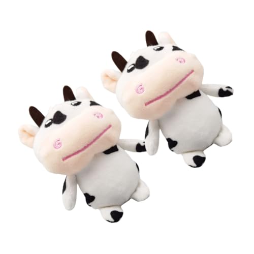 Mipcase 2 Stück Kuhpuppe Mini Plüschtiere Süßer Kuh Schlüsselanhänger Gefüllte Kühe Plüschanhänger Für Rucksack Milch Coole Schlüsselanhänger Tierspielzeug Plüschtier von Mipcase