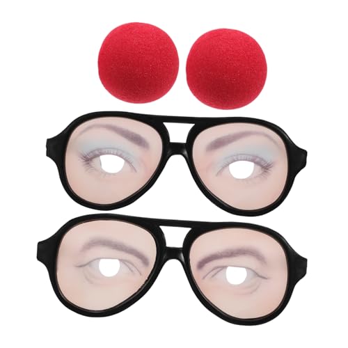 Mipcase 2 Stück Lustige Augen-verkleidungsgläser Mit Großer Roter Nase, Verrückte Weiblich-männliche Brillen, Halloween-trick-streich-requisiten, Kostüm-zubehör Mipcase 2 Stück Lustige Augen-verkleidungsgläser Mit Großer Roter Nase, Verrückte Weiblich-männliche Brillen, Halloween-trick-streich-requisiten, Kostüm-zubehör von Mipcase