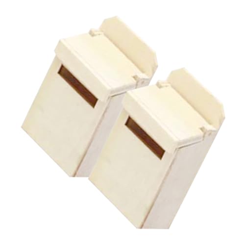 Mipcase 2 Stück Mini -Modellschmuck Puppenhaus-Miniatur-Briefkasten Puppenhaus Briefkasten Puppenhausmöbel Mini-Briefkasten Mini House Decor Mini-Hausbriefkasten Holz Beige Mipcase 2 Stück Mini -Modellschmuck Puppenhaus-Miniatur-Briefkasten Puppenhaus Briefkasten Puppenhausmöbel Mini-Briefkasten Mini House Decor Mini-Hausbriefkasten Holz Beige von Mipcase