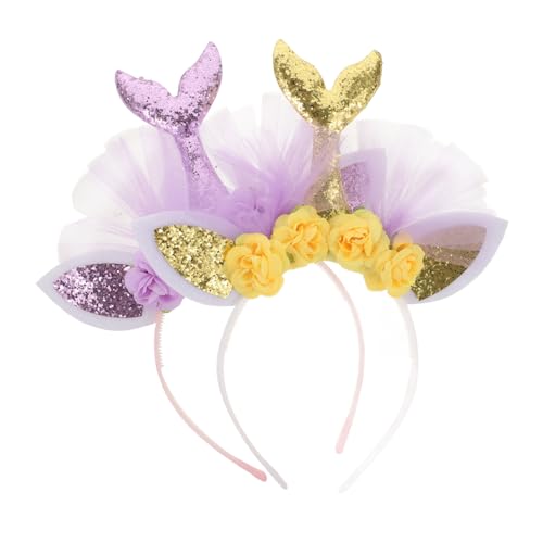 Mipcase 2 Stück Teiliges Meerjungfrau Stirnband mit Pailletten Dekoratives Blumen Haarband für Mädchen Leichter Party Kopfschmuck für Festival Karneval Strand und Kostüm Mipcase 2 Stück Teiliges Meerjungfrau Stirnband mit Pailletten Dekoratives Blumen Haarband für Mädchen Leichter Party Kopfschmuck für Festival Karneval Strand und Kostüm von Mipcase