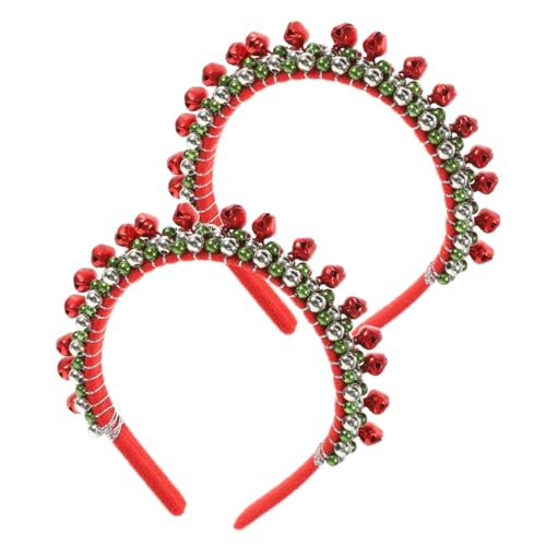 Mipcase 2 Stück Teiliges Weihnachts Stirnband mit Bunten Glocken Festliche Haarschmuck Accessoires für Damen und Komfortabel und Rutschfest für Weihnachtsfeiern und Festliche Anlässe von Mipcase