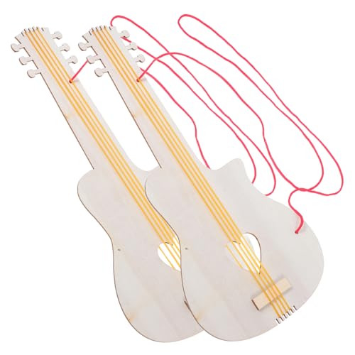 Mipcase 2 Stück Unfertige Holzgitarren DIY Malen Basteln Musikinstrument Holz Robust Fördert Kreativität und Motorik für Jungen und Mädchen Mipcase 2 Stück Unfertige Holzgitarren DIY Malen Basteln Musikinstrument Holz Robust Fördert Kreativität und Motorik für Jungen und Mädchen von Mipcase