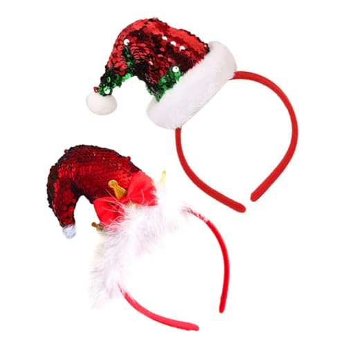 Mipcase 2 Stück Weihnachtliches Haarreifen mit Pailletten und Federn Dekorative Kopfbedeckung für Vielseitig Verwendbar für Party Kostüm und Bühnenauftritte Mipcase 2 Stück Weihnachtliches Haarreifen mit Pailletten und Federn Dekorative Kopfbedeckung für Vielseitig Verwendbar für Party Kostüm und Bühnenauftritte von Mipcase