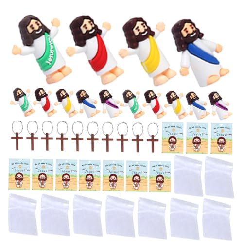 Mipcase 20 Stück Puppenanhänger Halloween kleine Figuren Puppendekorationen zu Ostern für die Sommerparty Miniatur-Halloween-Figur Mini- Eisenkette von Mipcase