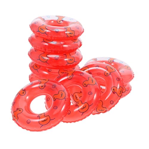 Mipcase 20 Stück Teiliges Mini Schwimmringe mit Roten Enten Accessoires Leichte Tragbare Puppenhaus Deko für Pool Party Favors Schwimmende Spielzeugringe für Miniatur Strandspaß Mipcase 20 Stück Teiliges Mini Schwimmringe mit Roten Enten Accessoires Leichte Tragbare Puppenhaus Deko für Pool Party Favors Schwimmende Spielzeugringe für Miniatur Strandspaß von Mipcase
