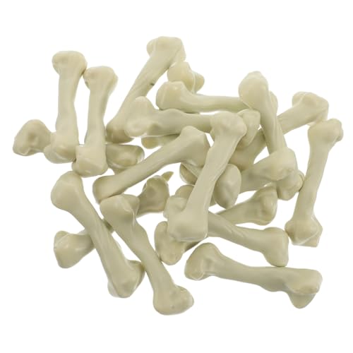 Mipcase 20Stücke Mini Skelett Knochen Dekoration Weiße Plastikknochen für Halloween Geburtstagsfeiern und DIY Projekte Skelettaccessoires für Spaß von Mipcase