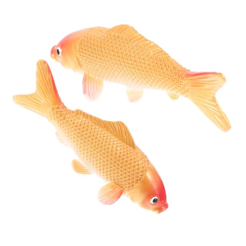 Mipcase 2stücke Künstliche PVC Fisch Für Aquarien Dekoration Kompakte Fischtank Requisiten Fotografie Zubehör Dekorative Karpfen Ornamente von Mipcase