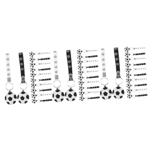 Mipcase 3 Sätze Fußball Schlüsselanhänger Sport Geburtstagsgeschenk Blau Fußball Party Gastgeschenke Fußball Party Gastgeschenke Jungen Sportball Schlüsselanhänger 12 Stück * 3 von Mipcase