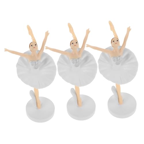 Mipcase 3stücke Balletttänzer Figuren Elegante Kuchen Dekorationen Für Geburtstagsfeiern Torten Und Desserts Charmante Mädchen Statuen Für Zuhause Und Feiern von Mipcase