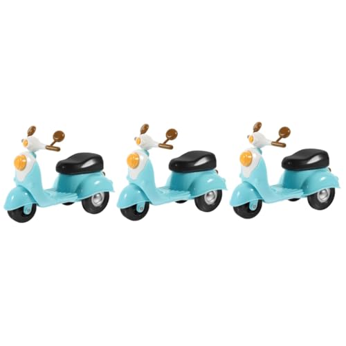 Mipcase 3 Stück Mini-Motorradskulptur montieren Kleiner Motorradschmuck Miniatur-Motorradmodell Mini-Motorradschmuck simuliertes Motorradmodell Motorraddekoration aus Kunststoff Plastik von Mipcase