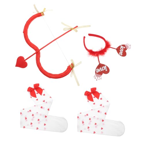 Mipcase 3 Stücke -Spielset Herzen Stirnband Valentinstag Herz Stirnband Kostüm für -Accessoires für Frauen Valentinstag Kostüme herz stirnband valentinstag Nylon rot von Mipcase
