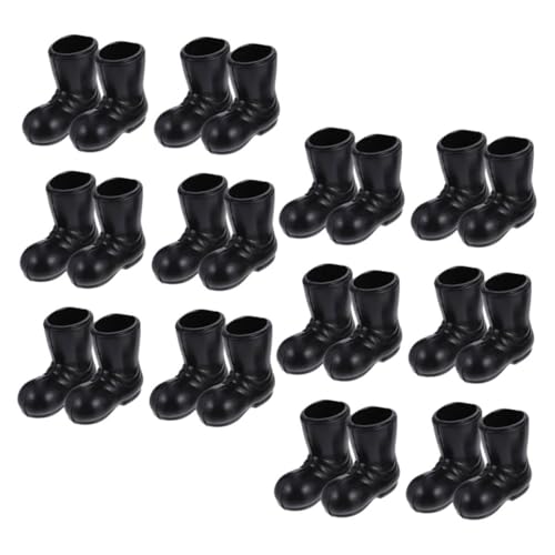 Mipcase 30 Stück Teiliges Mini Weihnachtsstiefel Miniatur Weihnachtsmann Schuhe Puppenhaus Dekoration Langlebige PE Materialien Detailreiche Miniatur Ornamente für Weihnachtsdeko und von Mipcase
