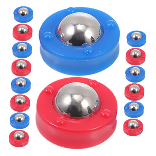 Mipcase 32 Stück Kicker Zubehör Stuffer Tragbarer Tischfußball Spiele Board-Mini-Roller Planke -Pit-bälle Tischtennisschläger Hüpfbauer Tischplatte Foosball Zappeln Plastik von Mipcase