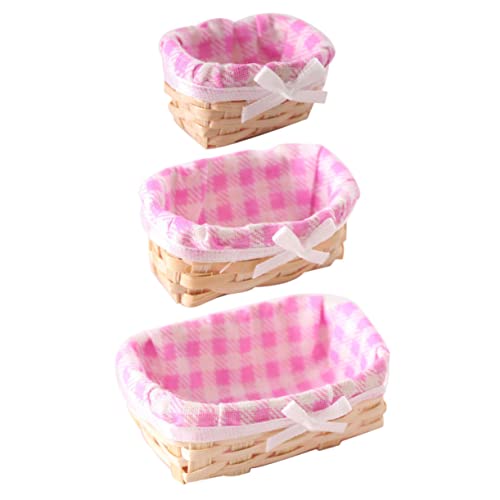 Mipcase 3Stücke Mini Bambuskörbe Handgewebte Aufbewahrungskörbe für Puppenhaus für Dekoration Foto Requisiten und Miniaturspeicher Zartem Mipcase 3Stücke Mini Bambuskörbe Handgewebte Aufbewahrungskörbe für Puppenhaus für Dekoration Foto Requisiten und Miniaturspeicher Zartem von Mipcase