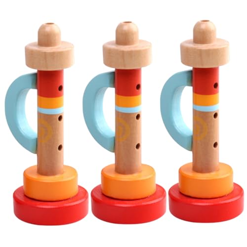 Mipcase 3Stücke Teiliges Holzspielzeug Trompete für Sichere Blasinstrumente zur Musikalischer Fähigkeiten für Jungen und Langlebig und Kinderfreundlich Mipcase 3Stücke Teiliges Holzspielzeug Trompete für Sichere Blasinstrumente zur Musikalischer Fähigkeiten für Jungen und Langlebig und Kinderfreundlich von Mipcase
