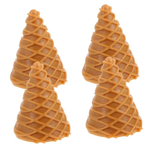 Mipcase 4 Stück Knuspriger Mini Waffeln Lebensmitteldekor Vorräte vortäuschen gefälschte Eiswaffel Klassenzimmerdekorationen im Sommer Puppenhaus- PVC Chocolate Mipcase 4 Stück Knuspriger Mini Waffeln Lebensmitteldekor Vorräte vortäuschen gefälschte Eiswaffel Klassenzimmerdekorationen im Sommer Puppenhaus- PVC Chocolate von Mipcase