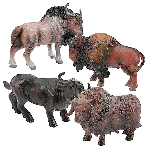 Mipcase 4 Stück Kühe Dekoration Realistische Mini Cow Figuren für Garten Bonsai und Schreibtisch Tierornamente von Mipcase