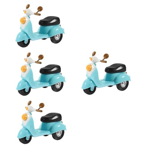 Mipcase 4 Stück Mini-Motorrad-Modell montieren Modellverzierung kleine Motorradstatue Motorradmodellbau Fingermotorradmodell Motorrad Mini-Motorradschmuck Motorradfiguren Plastik von Mipcase