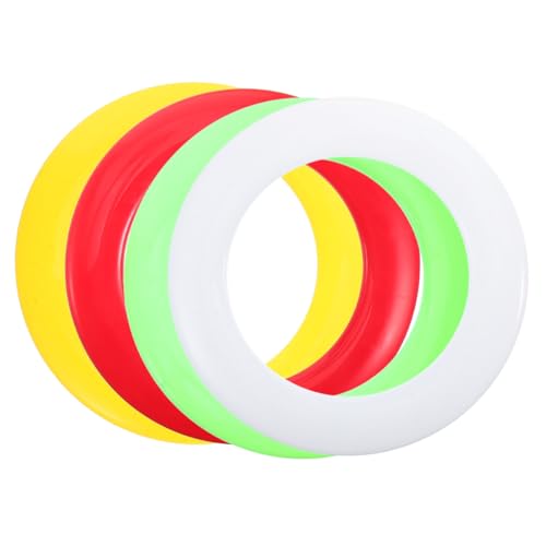 Mipcase 4 Stück Ring- Fliegender Ring Erwachsene Strand Ringe Fliegendes Scheibenspielzeug Flugscheibe Plastik von Mipcase