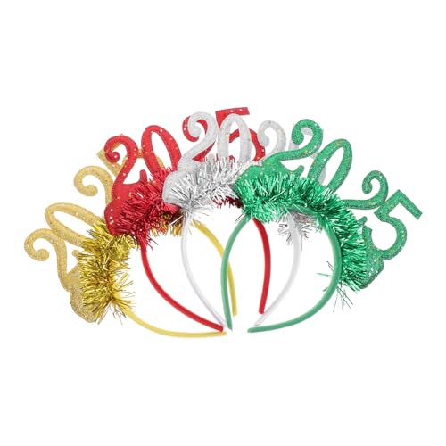 Mipcase 4 Stück Teiliges Flexibles Year Haarband Bunte Pailletten Haarreifen für Erwachsene Langlebiger Kopfschmuck Verstellbar für Silvester und Weihnachtsfeiern Mipcase 4 Stück Teiliges Flexibles Year Haarband Bunte Pailletten Haarreifen für Erwachsene Langlebiger Kopfschmuck Verstellbar für Silvester und Weihnachtsfeiern von Mipcase