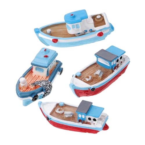 Mipcase 4Stücke Harz Fischerboot Modelle Deko Figuren Mediterrane Miniaturbootverzierung für Wohnzimmer Schlafzimmer Büro Langlebig DIY Landschaftsdeko Mipcase 4Stücke Harz Fischerboot Modelle Deko Figuren Mediterrane Miniaturbootverzierung für Wohnzimmer Schlafzimmer Büro Langlebig DIY Landschaftsdeko von Mipcase