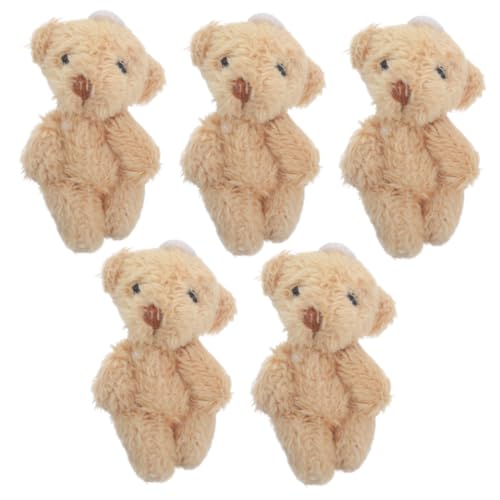 Mipcase 5 Stück Bär Plüsch kleine Bären ausgestopfter Bär Minibär Taschenbär Partygeschenke tragen Bär Schlüsselanhänger Stofftier Bär Mini-Stoffbären Khaki Mipcase 5 Stück Bär Plüsch kleine Bären ausgestopfter Bär Minibär Taschenbär Partygeschenke tragen Bär Schlüsselanhänger Stofftier Bär Mini-Stoffbären Khaki von Mipcase