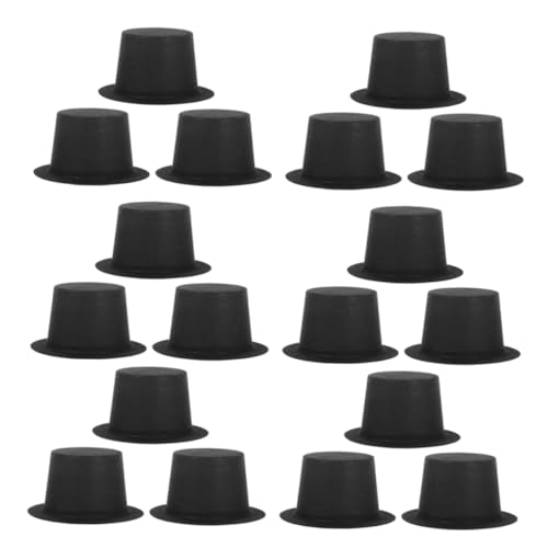 Mipcase 50 Stück Teiliges Schwarze Mini Clownhüte aus PVC DIY Dekoration für Weihnachten Schneemann Bausatz Familienfeier Party Bühnenauftritt Langlebig und Einfach zu Reinigen von Mipcase