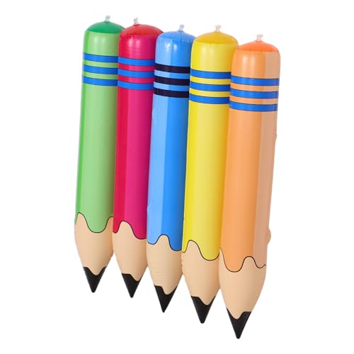 Mipcase 5stücke Giant Inflatable Pencil Aufblasbare Bleistift-dekorationen Für Schulanfang Klassenzimmer-events Und Geburtstagsfeiern Vielseitige Spielzeuge Für Kindergarten Und von Mipcase
