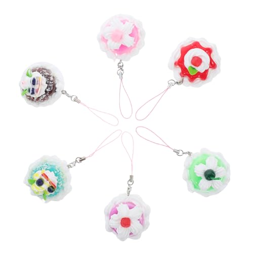 Mipcase 6 Stück Kleiner Kuchenanhänger Kuchen-modell Faux-gebäck-display Gefälschtes Essen Gefälschtes Gebäck Dessert-simulationsmodell Falsches Brot Gefälschter Kuchen Pvc von Mipcase