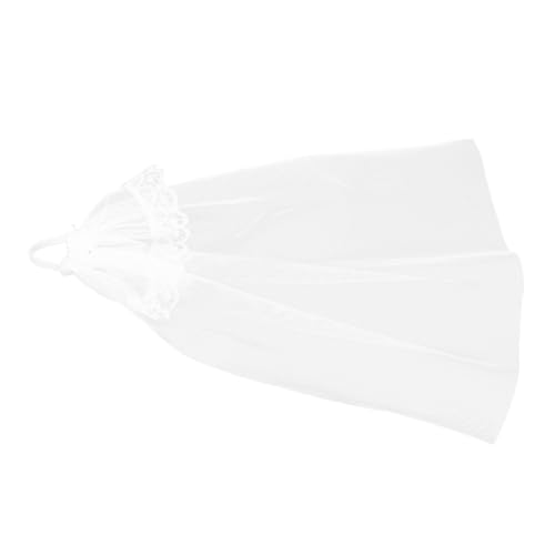 Mipcase 6 Stück Teiliges Puppen Hochzeitsschleier Weiß Kurzer Brautschleier Tüll Elegant Vielseitiges Puppen Accessoire für Brautkleid und Spiel von Mipcase