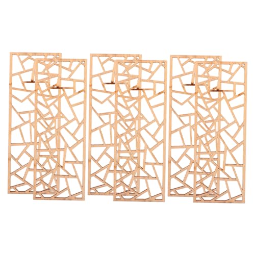 Mipcase 6-teiliger Paravent Für Puppenhäuser: Miniaturmöbel, Dekorativer Mini- -pavillon Für Puppenhaus-Wohnzimmer, Zum Spielen Für Kinder, Beige von Mipcase