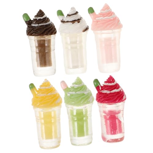 Mipcase 6Stücke Getränkemodell Teiliges Simulierte Drinks für Puppenhaus Dekoration Mini und Puppenhaus Zubehör Bunten Farben von Mipcase